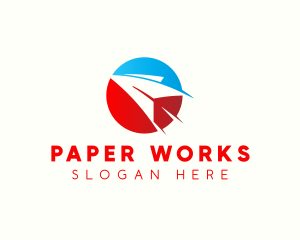 Flight Paper Plane logo design