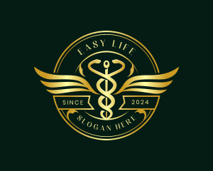 Caduceus Hospital Health logo design