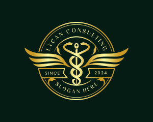 Caduceus Hospital Health logo design