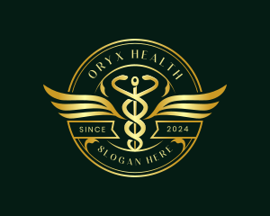 Caduceus Hospital Health logo design