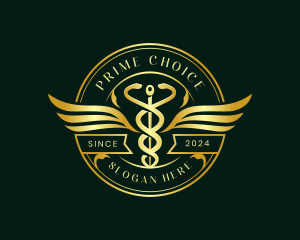 Caduceus Hospital Health logo design