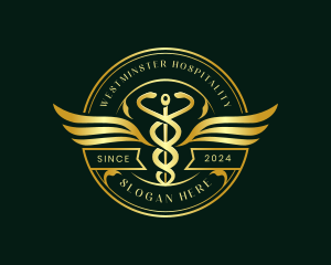 Caduceus Hospital Health logo design