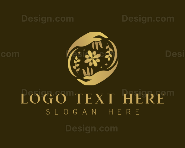 Hand Floral Beauty Logo