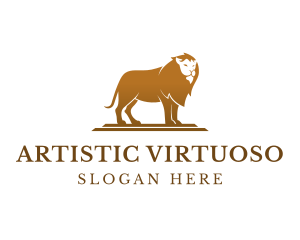 Luxury Jungle Lion logo design