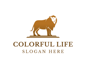 Luxury Jungle Lion logo design