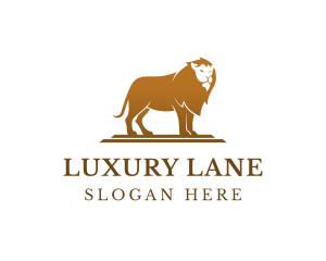 Luxury Jungle Lion logo design