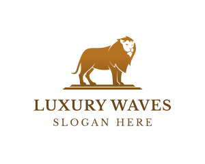 Luxury Jungle Lion logo design