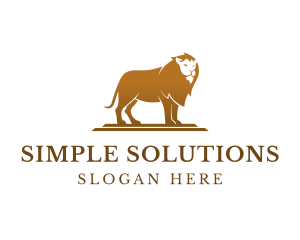 Luxury Jungle Lion logo design