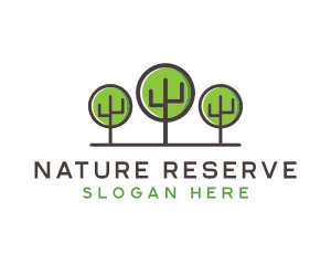 Nature Forest Trees logo design