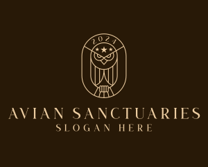 Elegant Owl Badge  logo