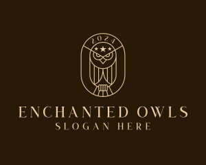 Elegant Owl Badge  logo