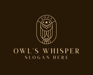Elegant Owl Badge  logo