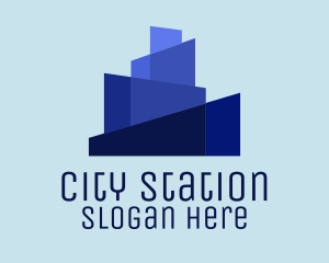 Blue City Skyline logo design