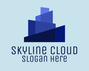 Blue City Skyline logo design