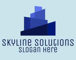 Blue City Skyline logo design