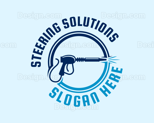 Blue Pressure Washer Logo