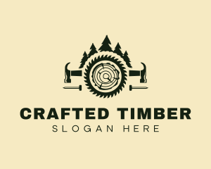 Woodwork Saw Carpentry logo design