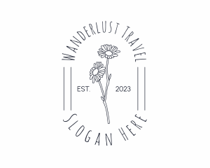 Aesthetic Handwritten Flower  logo