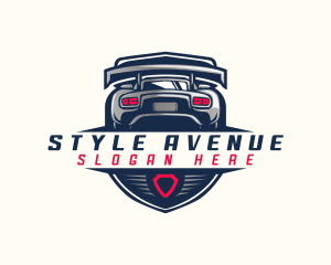 Shield Car Racing logo design