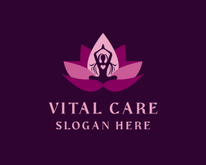 Woman Lotus Yoga logo