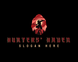 Japanese Ninja Hunter logo design