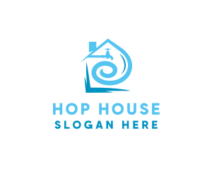 Faucet House Plumbing logo design