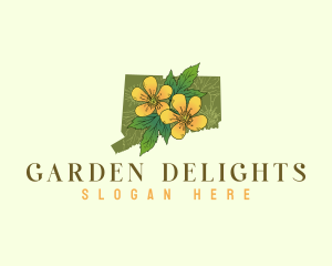 Connecticut Swamp Buttercup Flower logo design