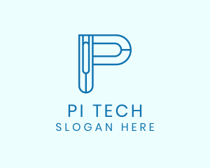 Tech Network Letter P logo design