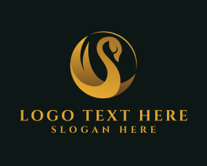 Golden Luxury Swan  logo