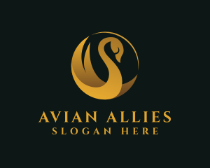 Golden Luxury Swan  logo