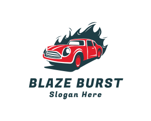 Blazing Car Racing logo design