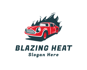 Blazing Car Racing logo design