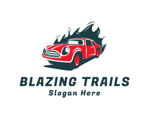 Blazing Car Racing logo design