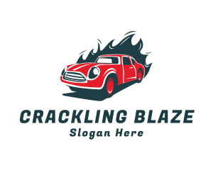 Blazing Car Racing logo design