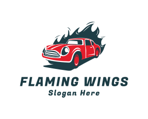 Blazing Car Racing logo design