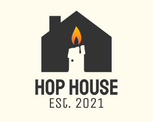 Candle Flame House logo design