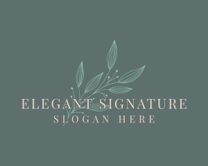 Elegant Feminine Leaf logo design