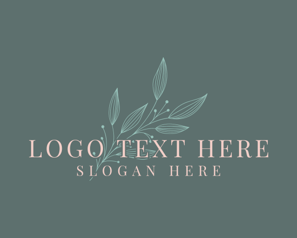 Elegant Feminine Leaf logo