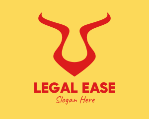 Simple Bull Horns Logo