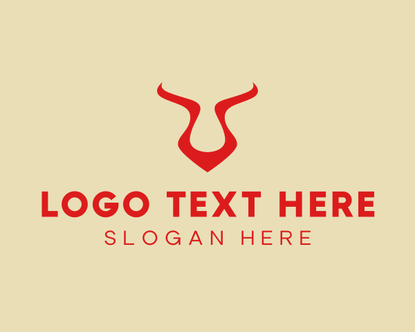 Deer Horns logo example 1