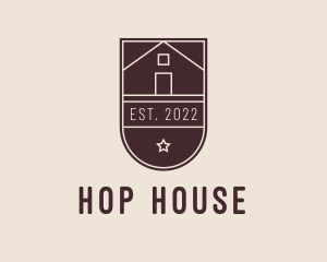 House Construction Badge logo design