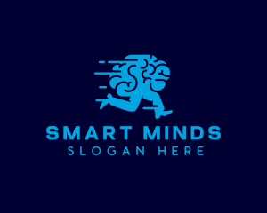 Running Brain Psychology logo design