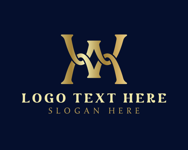 Letter Wm logo example 4