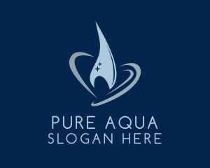 Purified Water Drop logo design