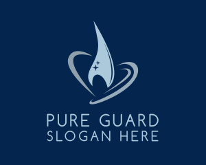 Purified Water Drop logo design