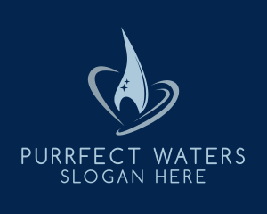 Purified Water Drop logo design