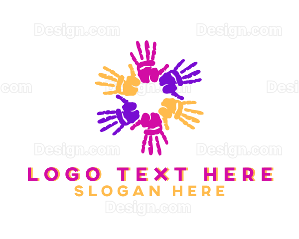 Toddler Hand Paint Logo