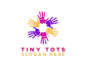 Toddler Hand Paint logo design