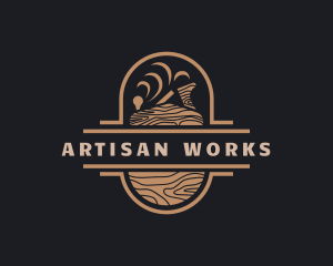 Wood Planer Carpentry logo design