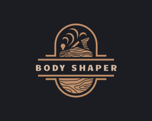 Wood Planer Carpentry logo design